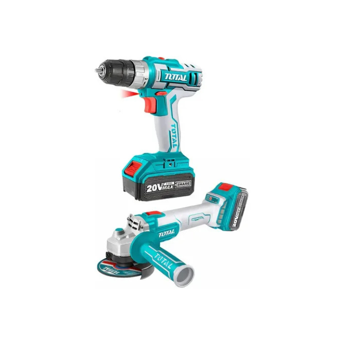 COMBO TALADRO PERCUTOR BL+ESMERIL ANGULAR BL 20V 4,0AH 1