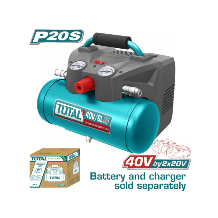 COMPRESOR DE AIRE AUTOMATICO 20V - DIGITAL - S/BAT - S/CARGADOR 2