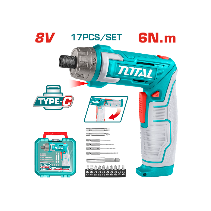DESTORNILLADOR INALAMBRICO 6NM 8V+ACCS 2