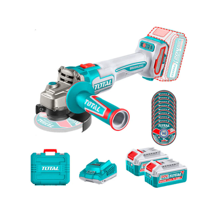 ESMERIL ANGULAR INALAMBRICO 20V 4 1/2" (1000W) 2BATS+CARG+ACCS ST