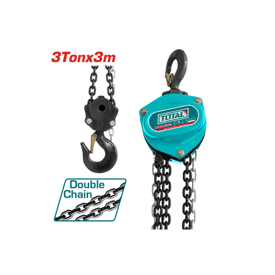 TECLE DE CADENA 3TN - 2 CADENAS INDUSTRIAL 1