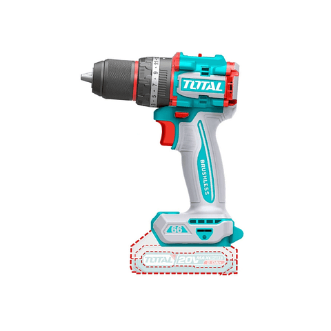 TALADRO PERCUTOR INALAMBRICO 13MM 66NM 20V 2BATS+CARG+ACCS