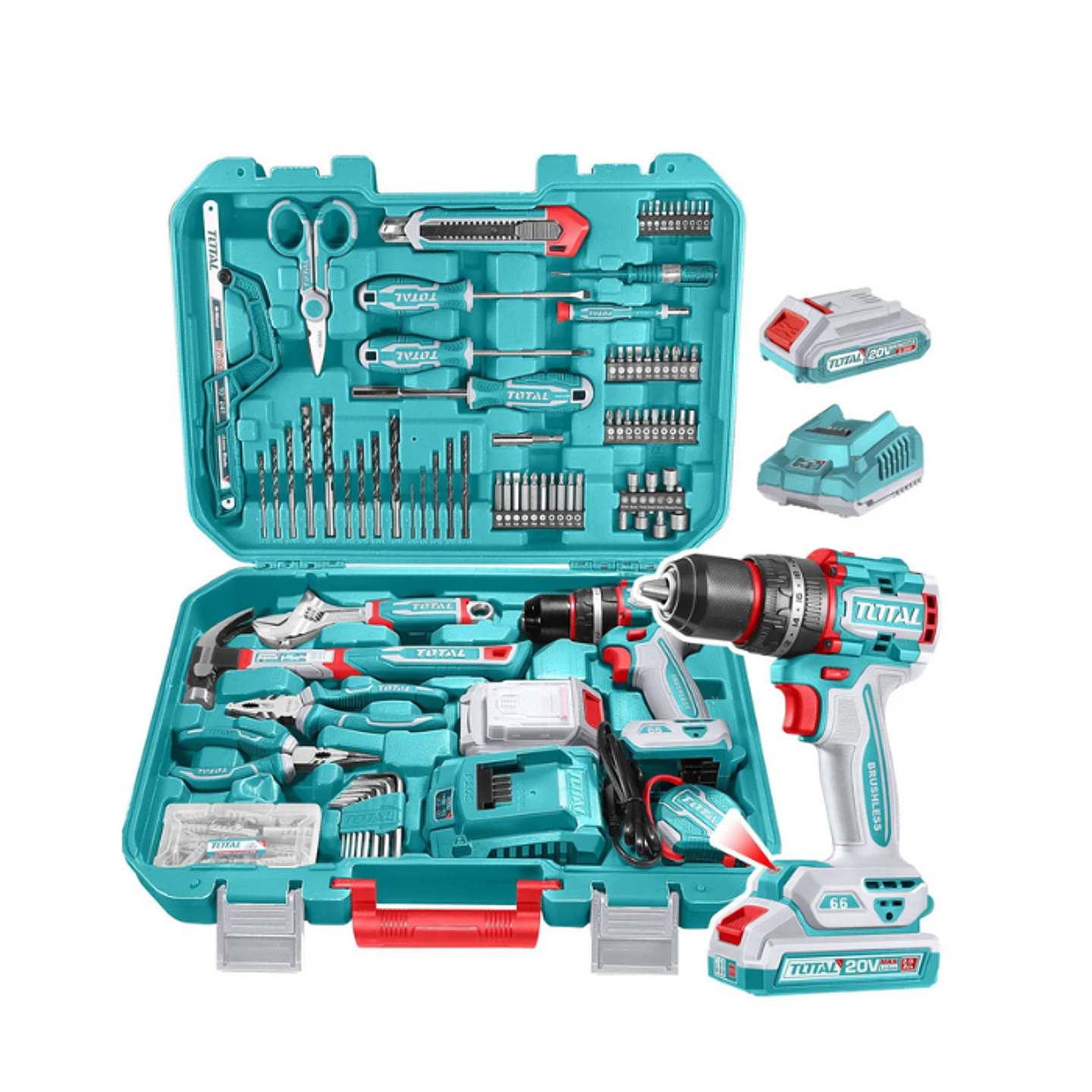 TALADRO ATORNILLADOR INALAMBRICO 13MM 55NM 20V BAT+CARG+ACCS 1