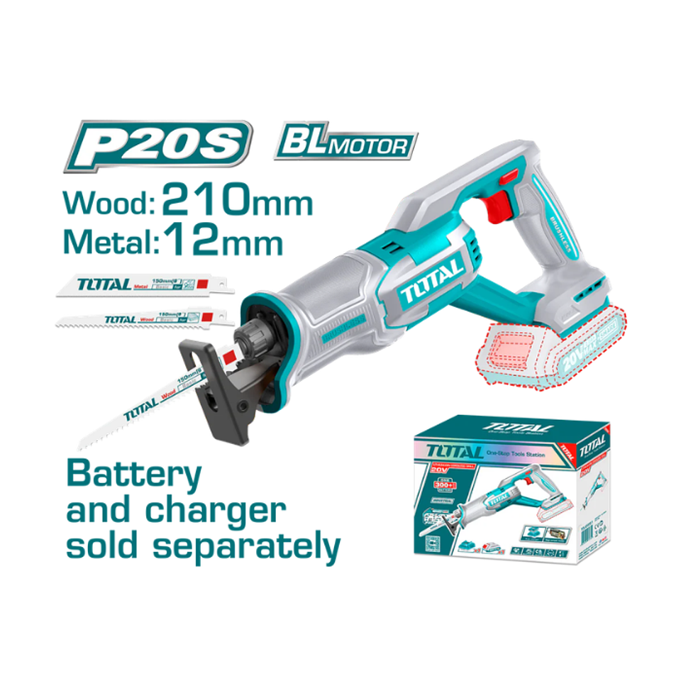 SIERRA SABLE INALAMBRICA 210MM 20V S/B S/C 2