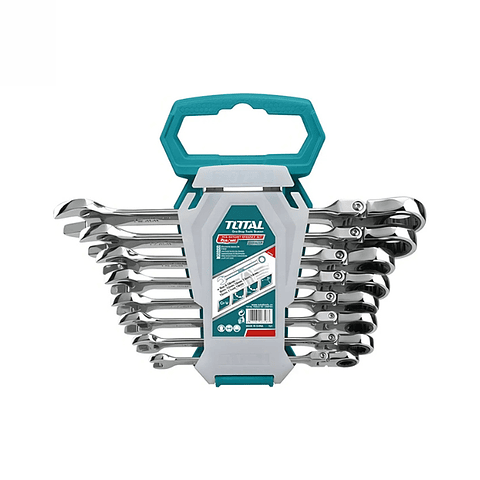 SET LLAVE PUNTA CORONA CON CHICHARRA FLEXIBLE 8 - 10 - 12 -13 -14 -17 - 19MM ST