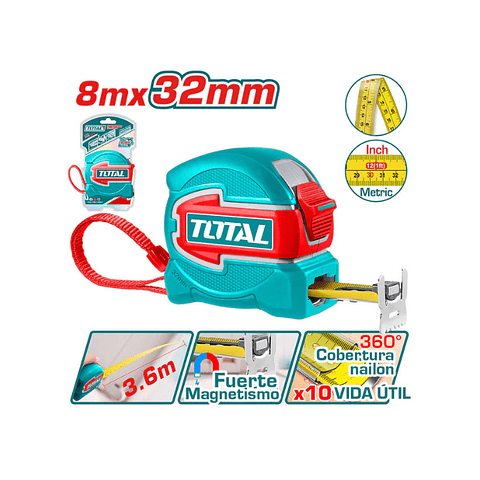 CINTA METRICA DE ACERO IMANTADA 8MX32MM