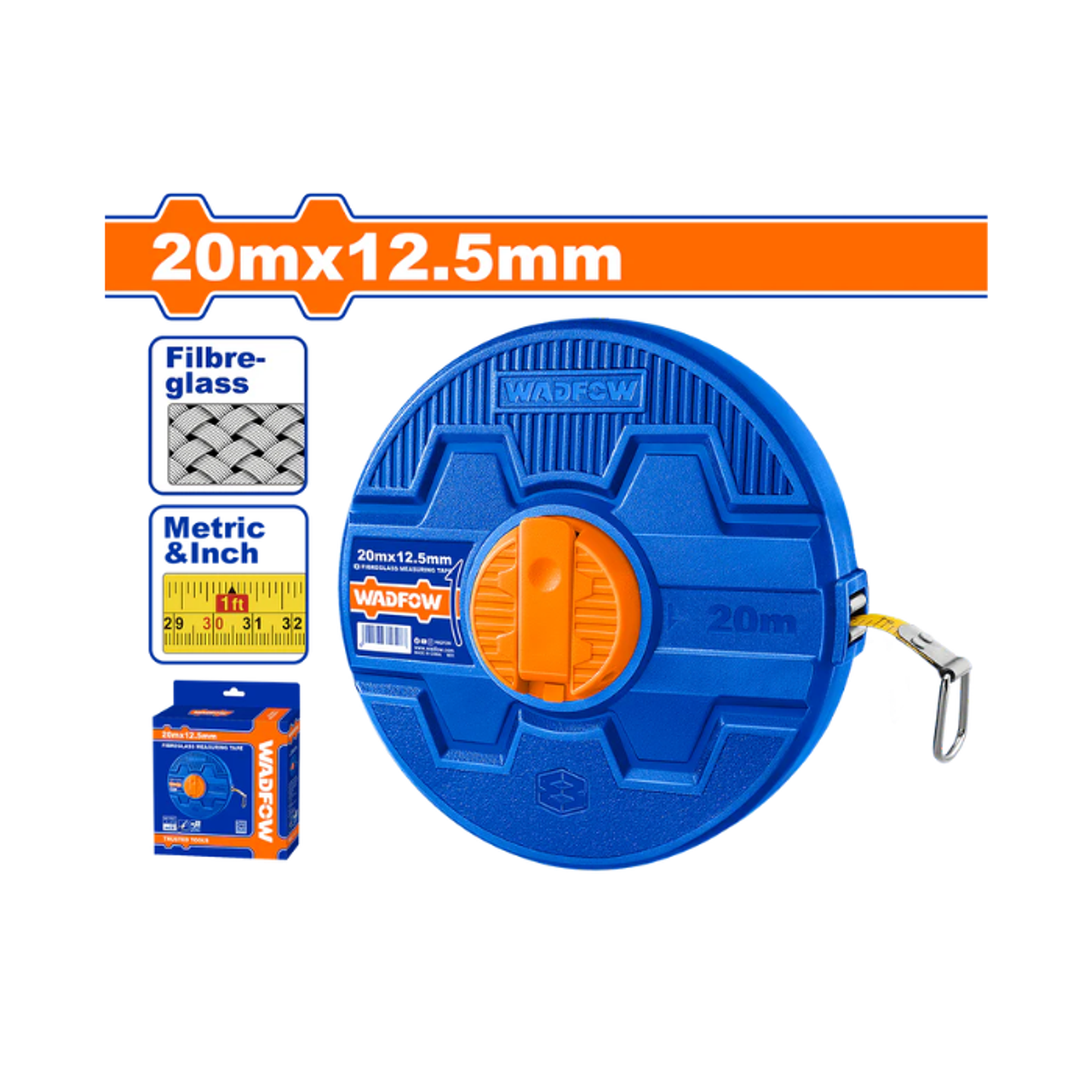 CINTA METRICA DE FIBRA DE VIDRIO 020MX12,5MM 2