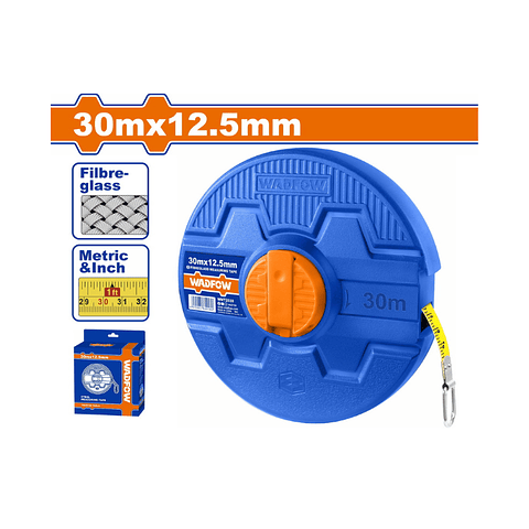 CINTA METRICA DE FIBRA DE VIDRIO 030MX12,5MM