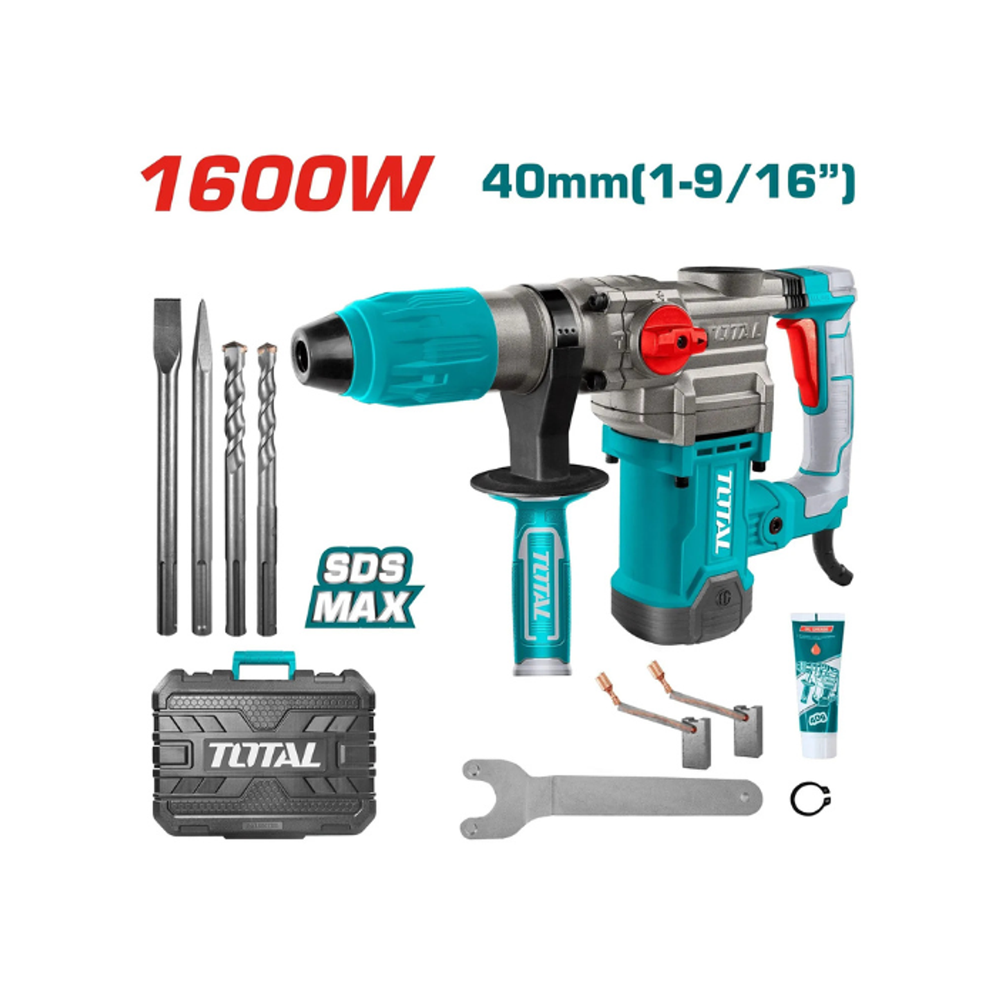 ROTOMARTILLO SDS MAX 1600W 40MM + ACCS 2