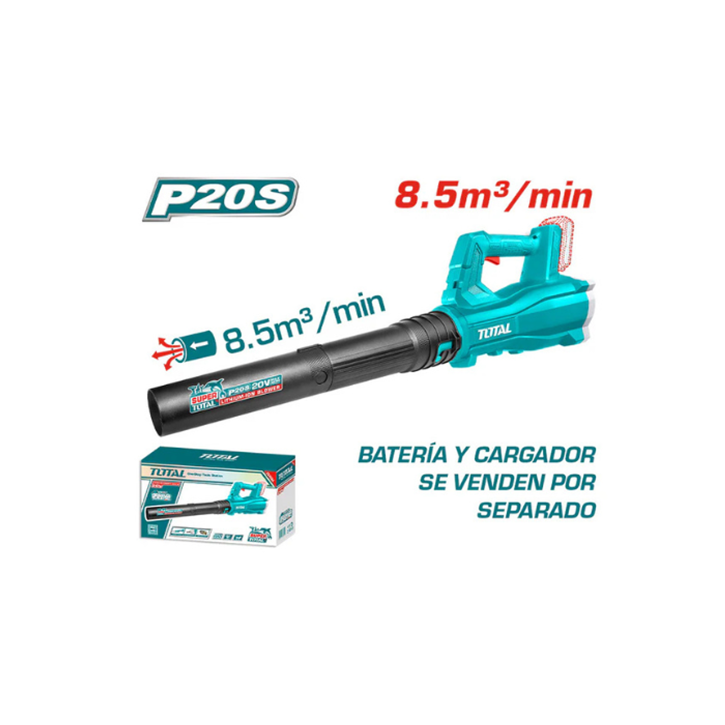 SOPLADORA 8,5 M2/MIN. INALAMBRICA 20V SIN BATERIA SIN CARGADOR 2