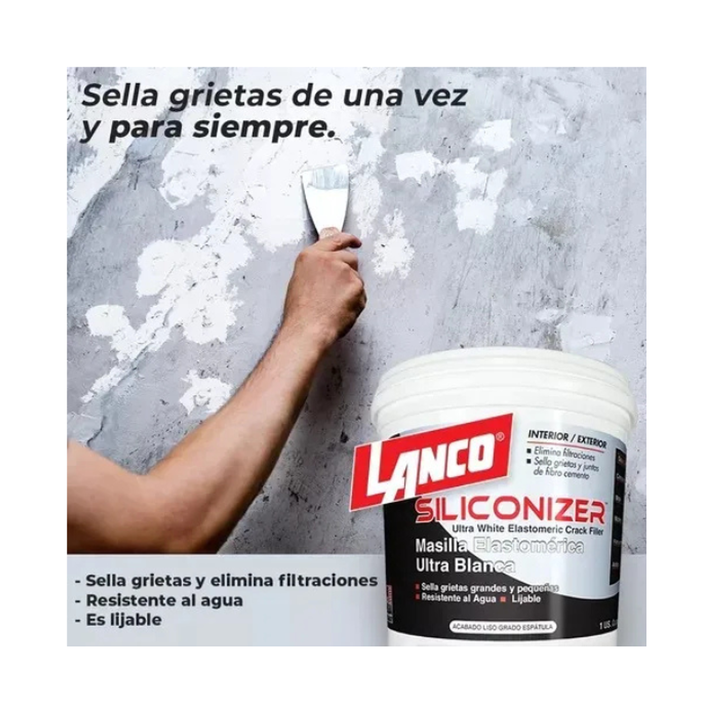 Lanco Masilla Siliconante Elastomérica (Blanco) 4