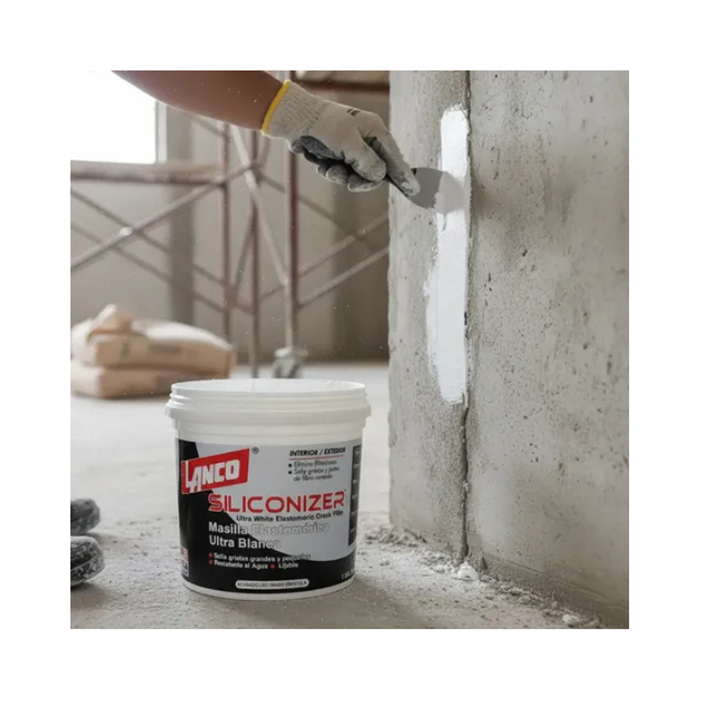 Lanco Masilla Siliconante Elastomérica (Blanco) 5