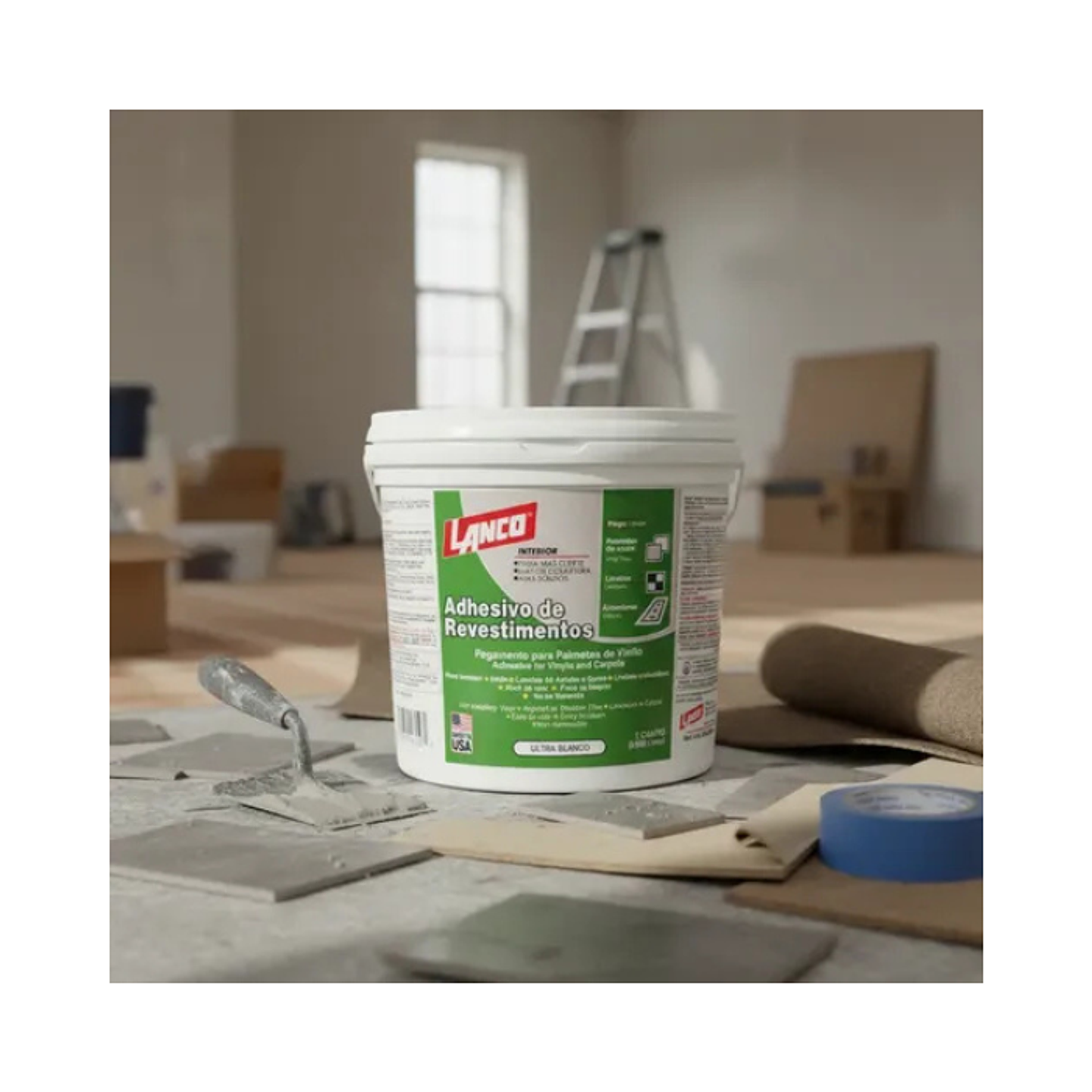 Lanco Adhesivo para Alfombras y Vinílicos (Blanco) 4