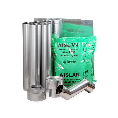 Kit de Instalación Chimenea 6” x 5 Metros | Set Completo para Calefactor y Estufa a Leña