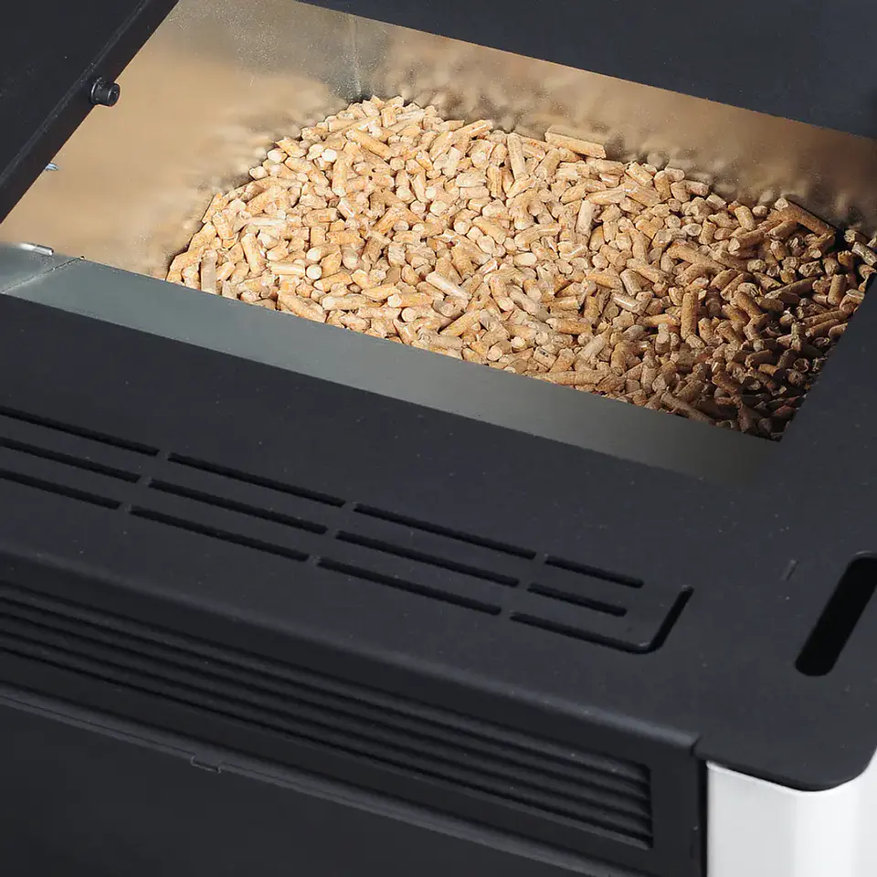 Calefactor a Pellet Bosca Black Vision Negro – Diseño Panorámico y Alta Eficiencia 7