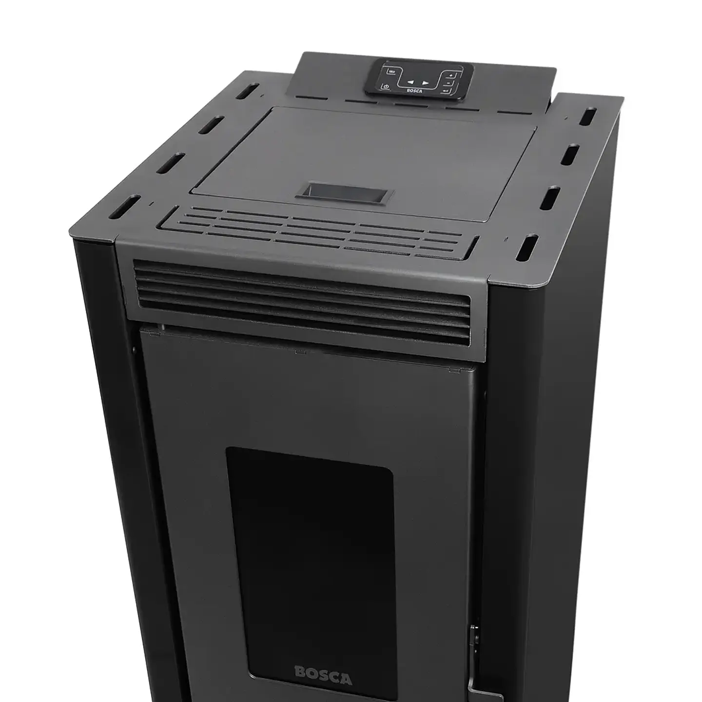 Calefactor a Pellet Bosca Black Vision Negro – Diseño Panorámico y Alta Eficiencia 5