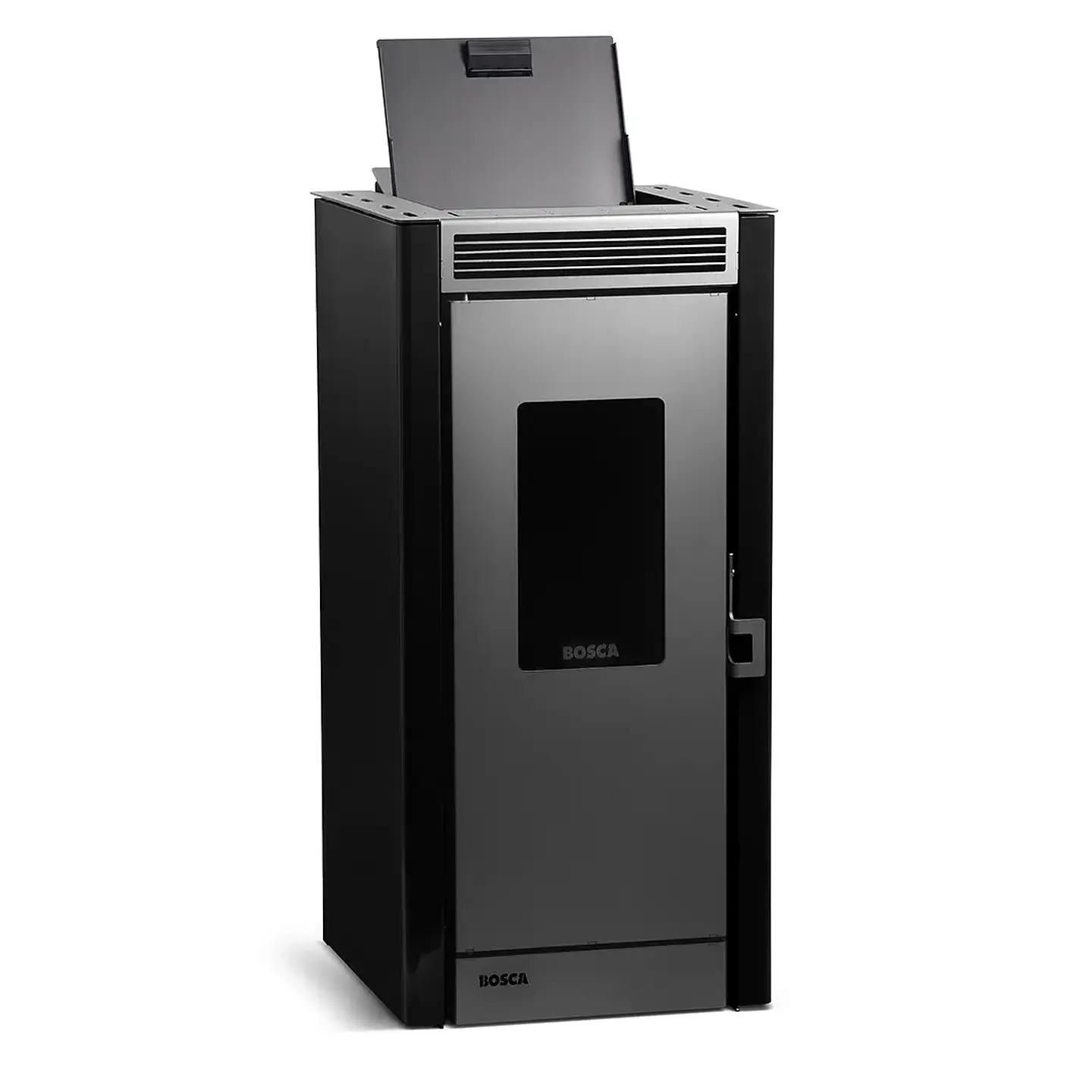 Calefactor a Pellet Bosca Black Vision Negro – Diseño Panorámico y Alta Eficiencia 8