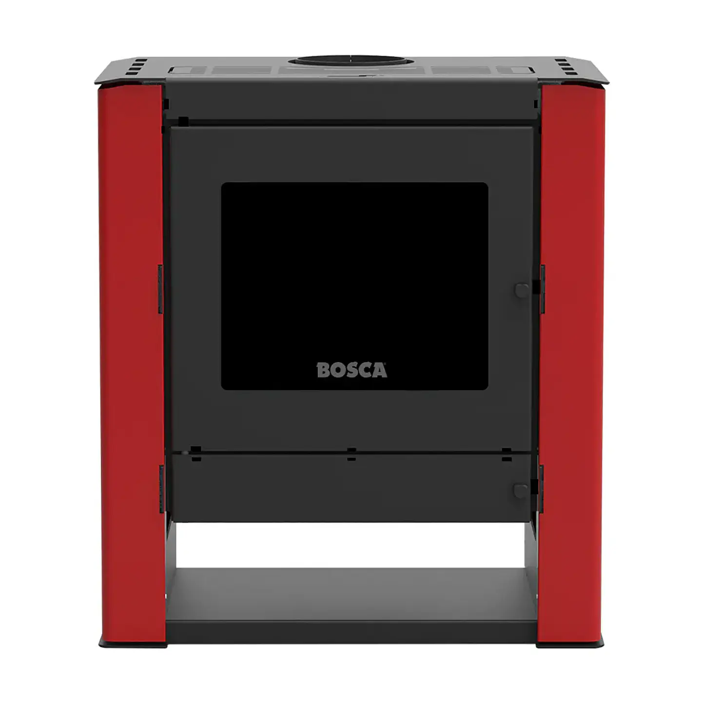 Calefactor Bosca a Leña Gold 500 Burdeo Black Vision CERT – Alto Rendimiento para 220 m² 2