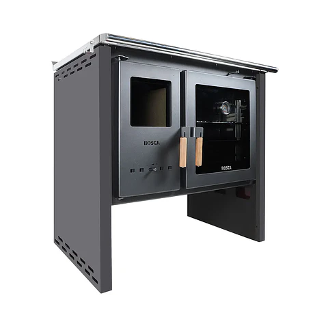 Cocina a Leña Bosca Hestia 90 Charcoal | Calefacción y cocina eficiente con horno de gran capacidad