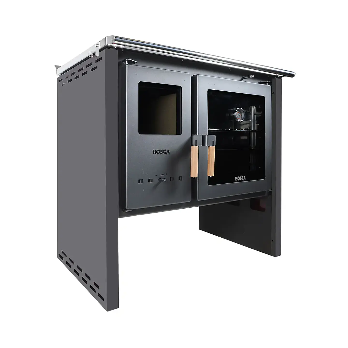 Cocina a Leña Bosca Hestia 90 Charcoal | Calefacción y cocina eficiente con horno de gran capacidad 1