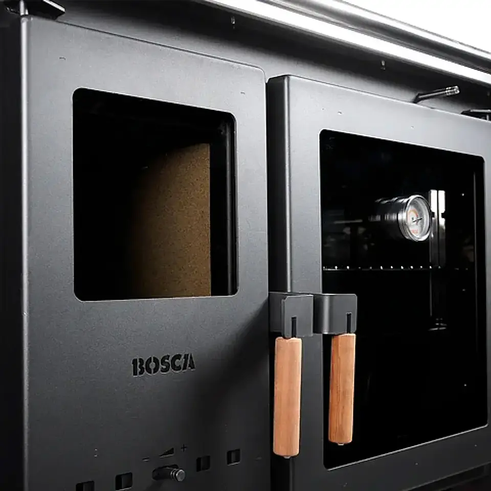 Cocina a Leña Bosca Hestia 90 Charcoal | Calefacción y cocina eficiente con horno de gran capacidad 2