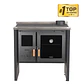 Cocina a Leña Bosca Hestia 90 Charcoal | Calefacción y cocina eficiente con horno de gran capacidad - Miniatura 7