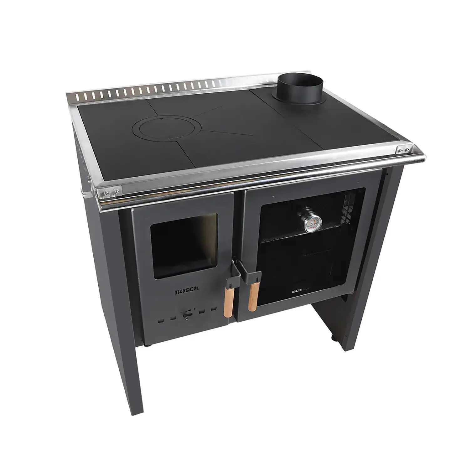 Cocina a Leña Bosca Hestia 90 Charcoal | Calefacción y cocina eficiente con horno de gran capacidad 8