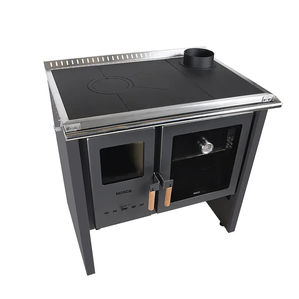 Cocina a Leña Bosca Hestia 90 Charcoal | Calefacción y cocina eficiente con horno de gran capacidad 8