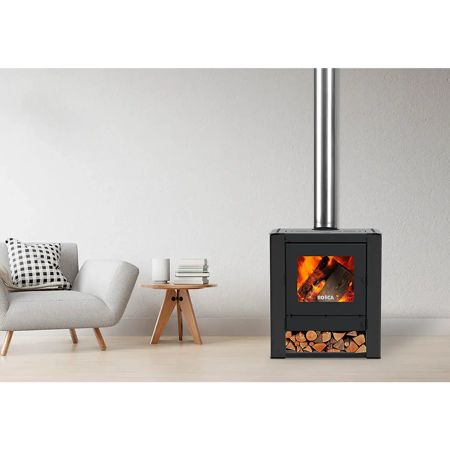 Calefactor a Leña Bosca Gold 500 Charcoal CERT – Máxima Potencia y Alto Rendimiento 7