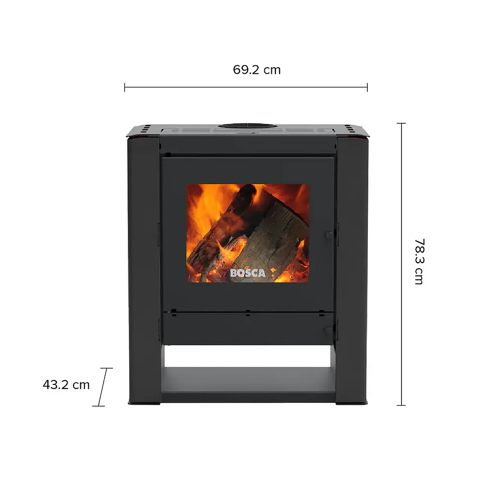 Calefactor a Leña Bosca Gold 500 Charcoal CERT – Máxima Potencia y Alto Rendimiento 3