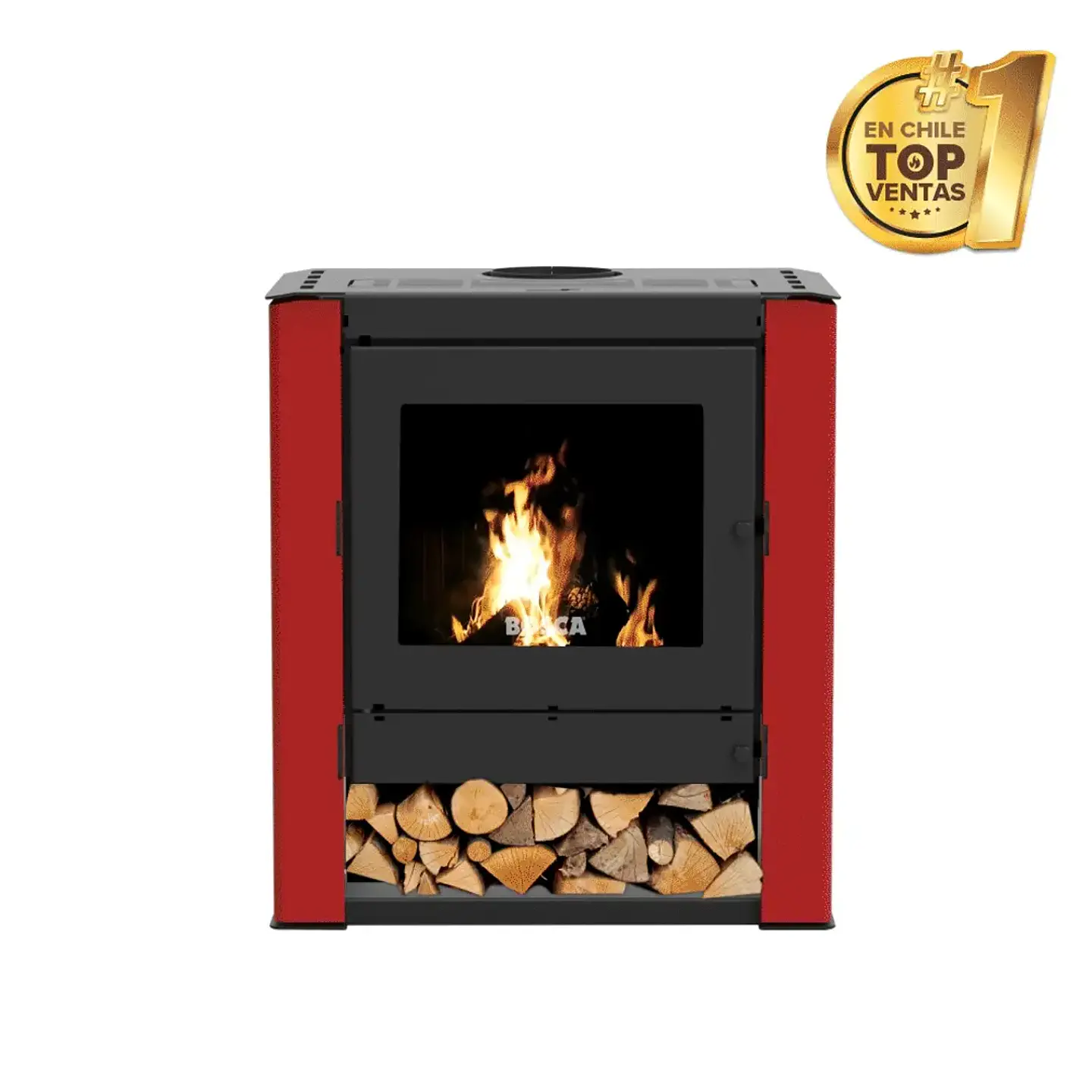 Calefactor a Leña Bosca Gold 500 Burdeo CERT – Máxima Potencia y Gran Cobertura 2