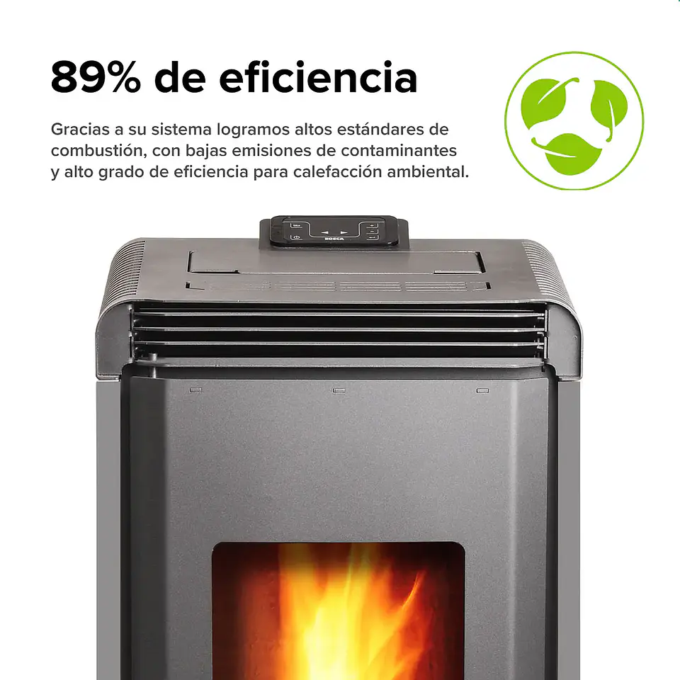 Calefactor a Pellet Bosca Hera + Certificado – Estufa a Pellet Bosca Bajo Consumo Alta Eficiencia 4