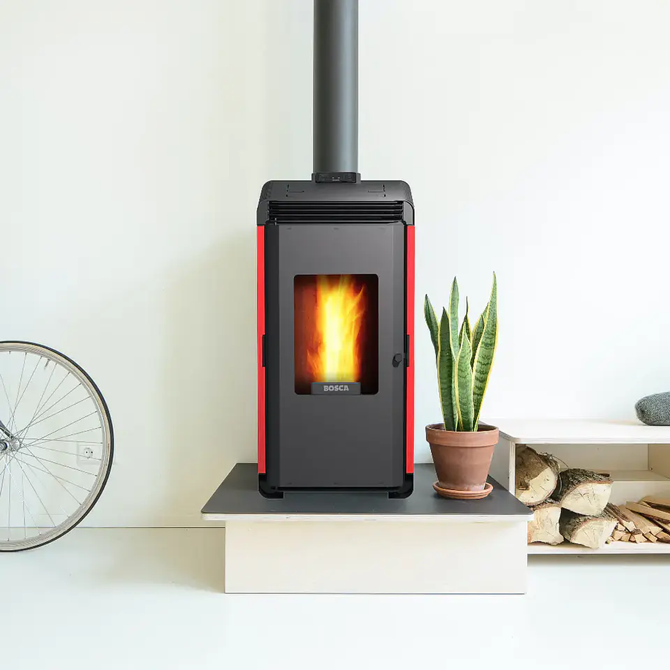 Calefactor a Pellet Bosca Hera + Roja Certificado – Estufa a Pellet Bosca Alto Rendimiento 3