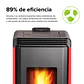 Calefactor a Pellet Bosca Hera + Roja Certificado – Estufa a Pellet Bosca Alto Rendimiento - Miniatura 6