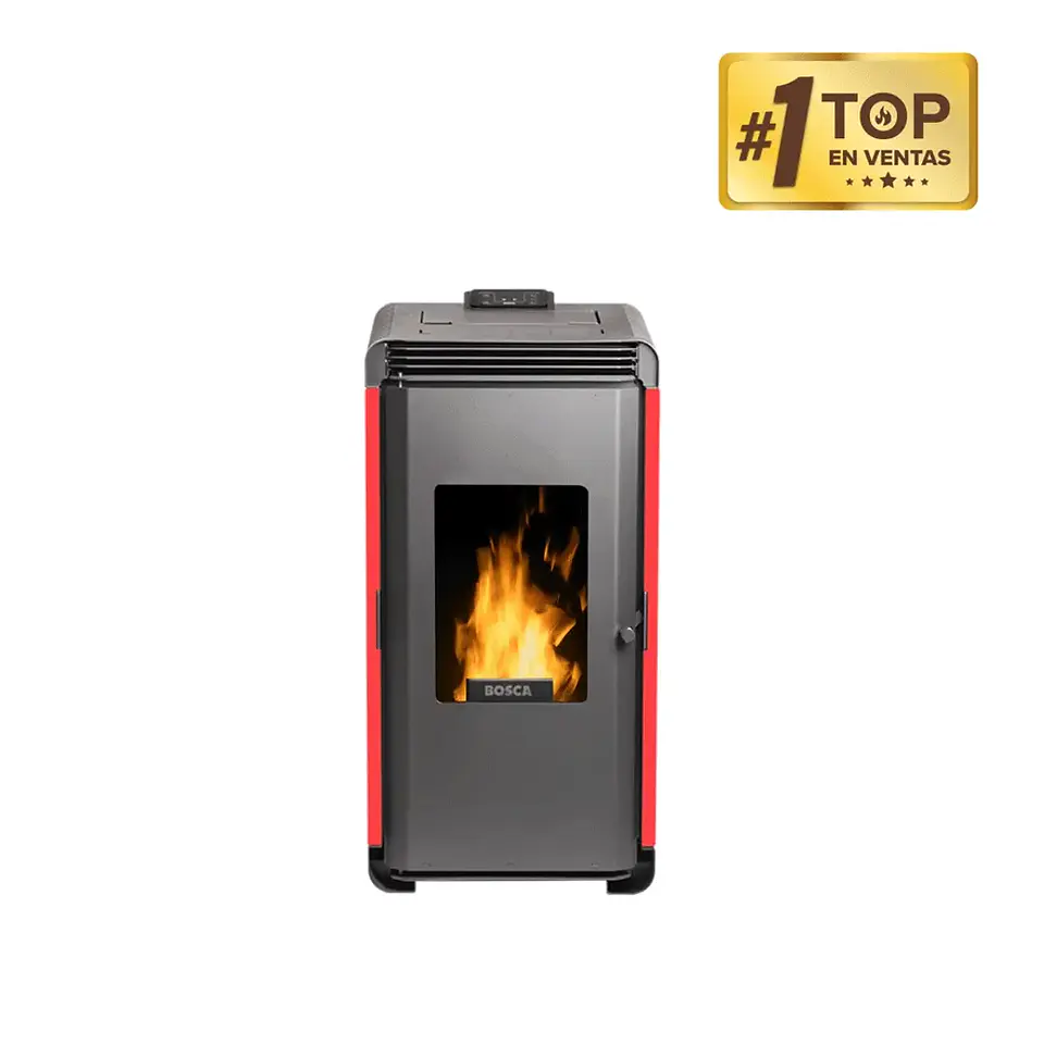 Calefactor a Pellet Bosca Hera + Roja Certificado – Estufa a Pellet Bosca Alto Rendimiento 2