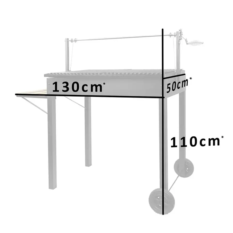 Parrilla Magallánica Rectangular Enlozada Grilltech Lio 3