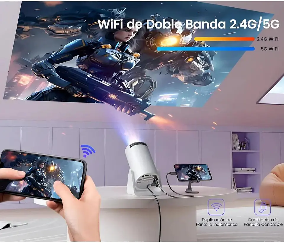Proyector Smart 4K Ultra HD HomeCinema WiFi Android 3