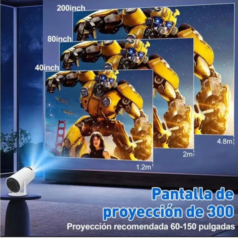 Proyector Smart 4K Ultra HD HomeCinema WiFi Android 4