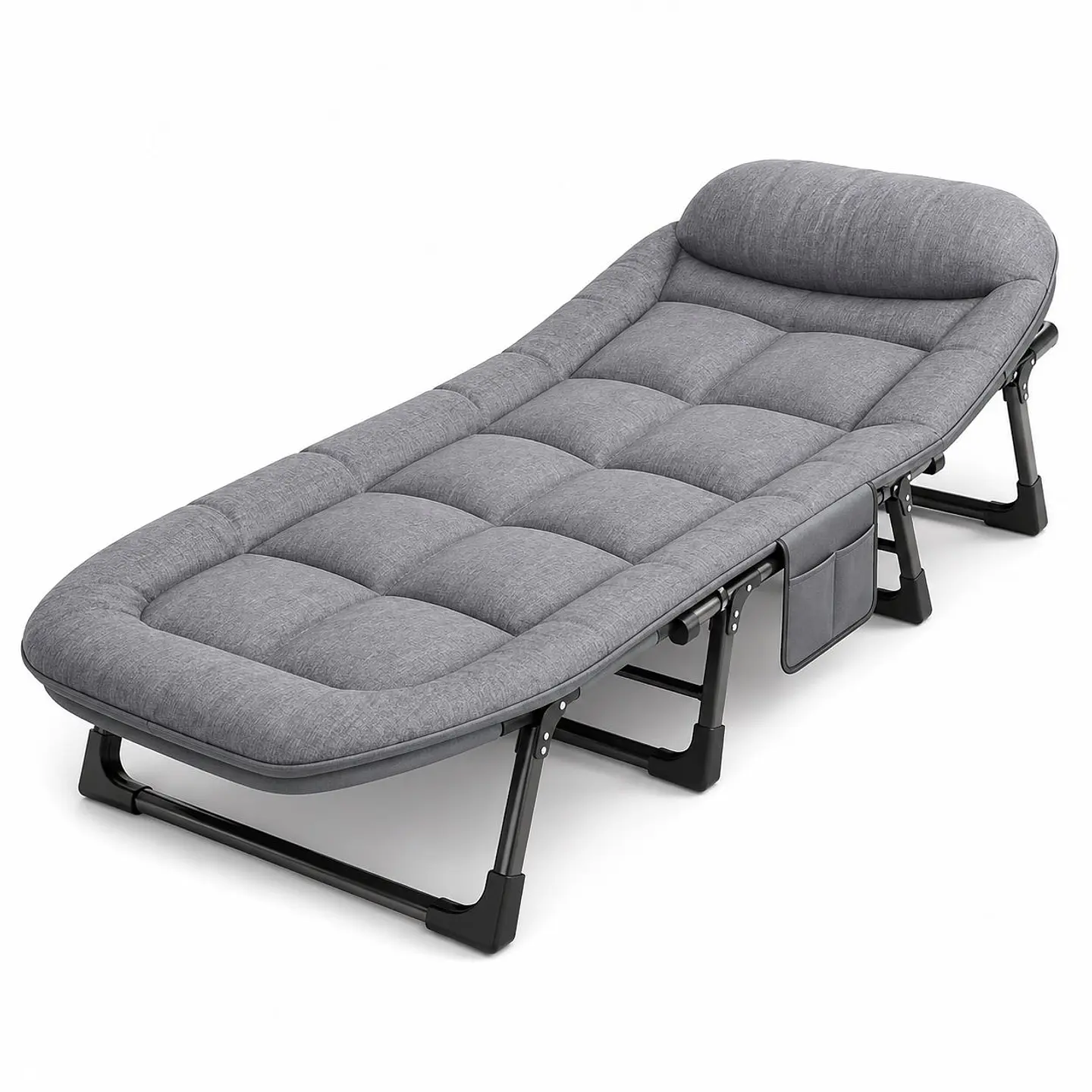 Cama Plegable de Visita Reclinable 6 Posiciones con Colchón 1