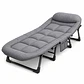 Cama Plegable de Visita Reclinable 6 Posiciones con Colchón - Miniatura 1