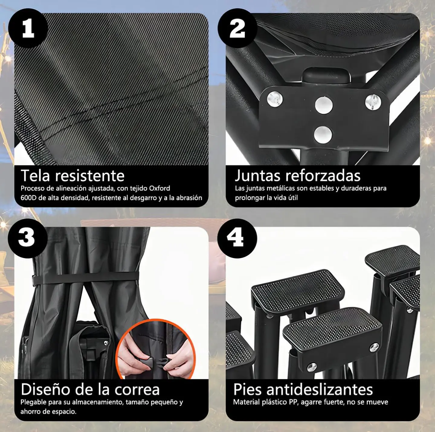 Cama de Camping Plegable Catre de Campaña con Bolso 150 kg 4