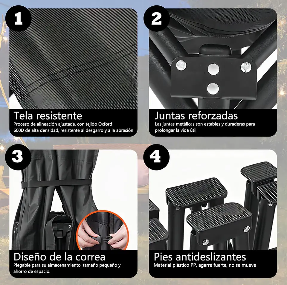 Cama de Camping Plegable Catre de Campaña con Bolso 150 kg 4