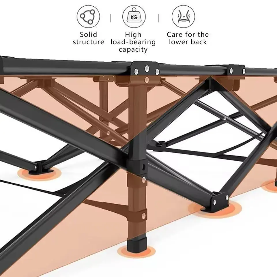 Cama de Camping Plegable Catre de Campaña con Bolso 150 kg 6