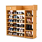 Zapatero Organizador de Madera 8 Niveles con Cajón 100x24x106 cm - Miniatura 1