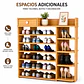 Zapatero Organizador de Madera 8 Niveles con Cajón 100x24x106 cm - Miniatura 4