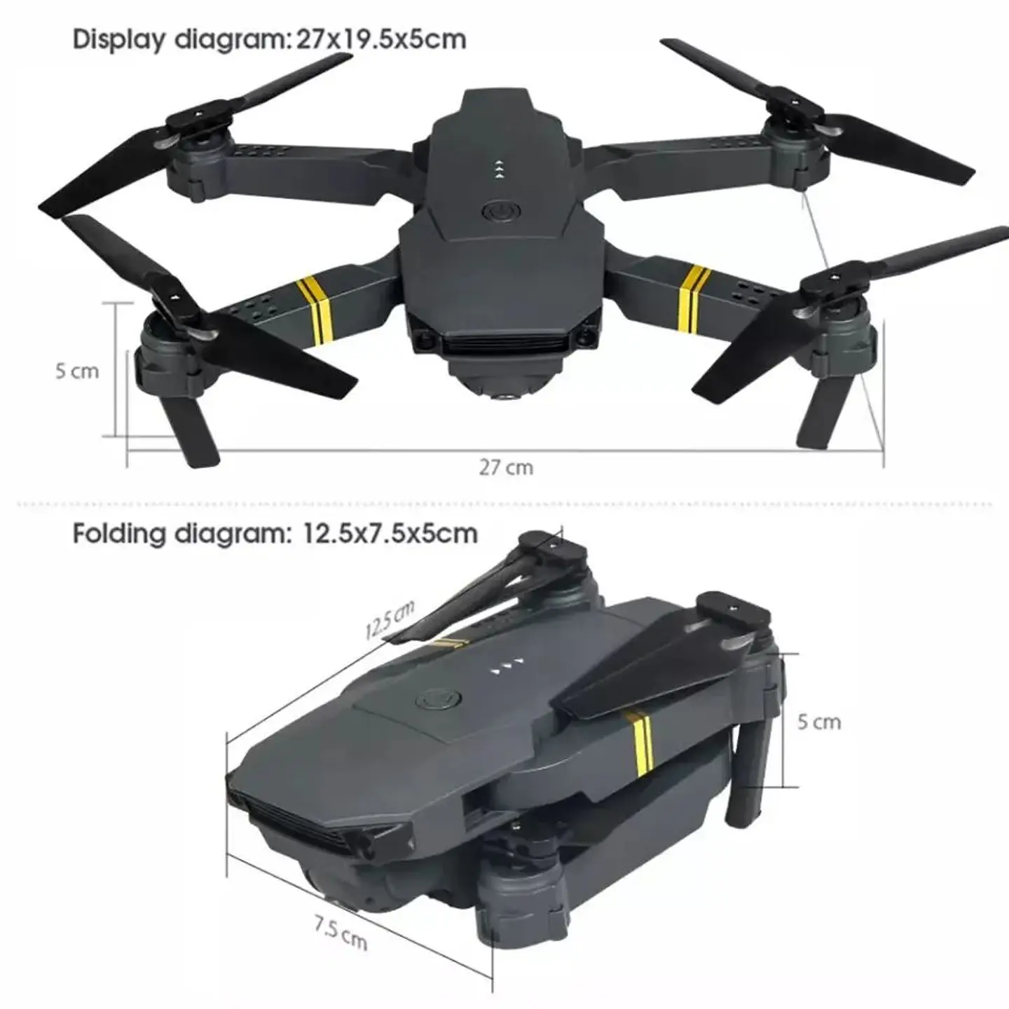 Dron 4K Doble Cámara WiFi Plegable para Principiantes 4