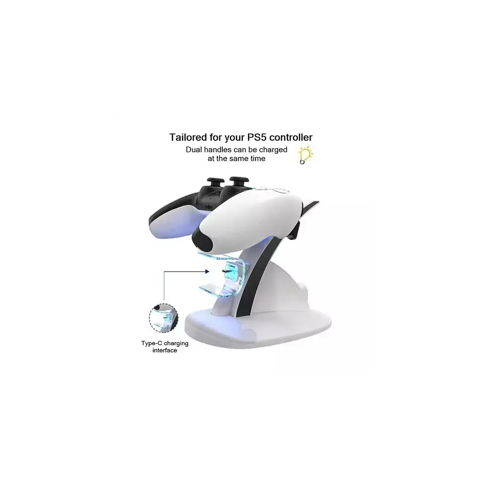 Base de Carga Doble para Controles PS5 con Indicador LED 3
