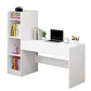 Escritorio Blanco con Librero 112x40x120 cm Melamina 18 mm - Miniatura 2