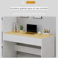 Escritorio Blanco con Librero 112x40x120 cm Melamina 18 mm - Miniatura 5