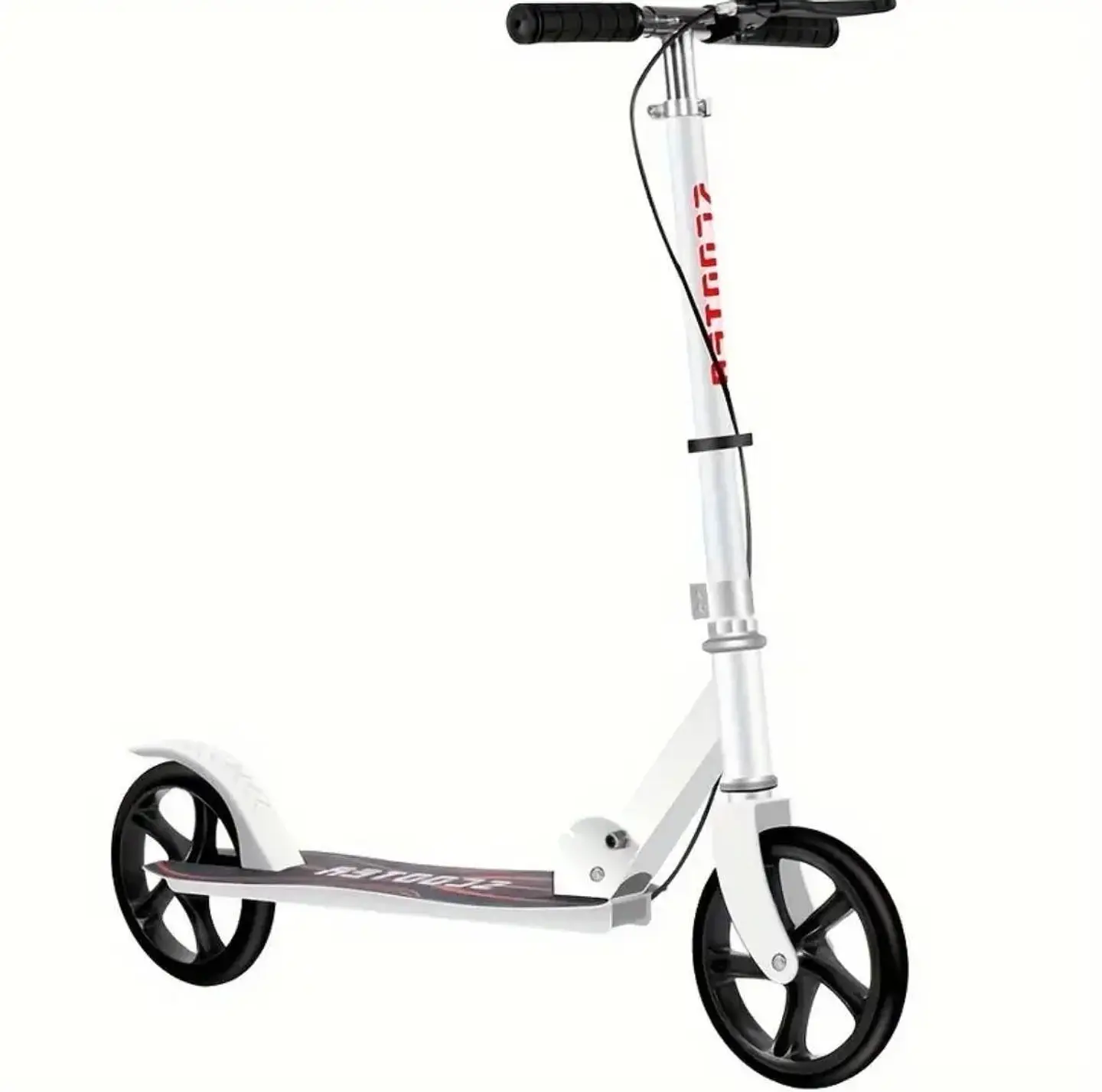 Scooter Patineta Plegable Blanca con Doble Freno y Ruedas PU 1
